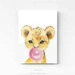 Tableau chambre enfant Lion Plexi