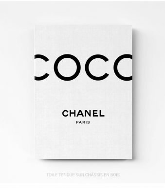 Tableau Coco Chanel sur toile tendue