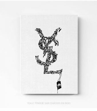Tableau design logo yves saint laurent toile