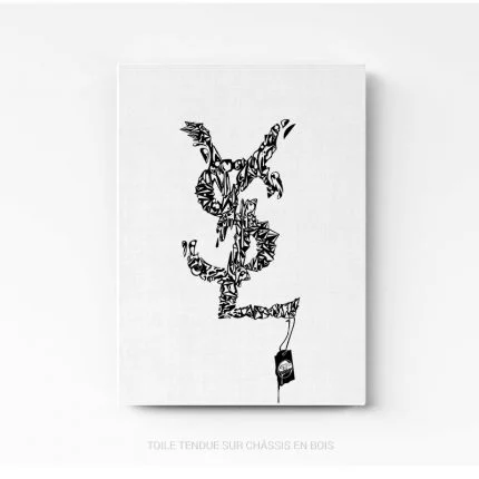 Tableau design logo yves saint laurent toile