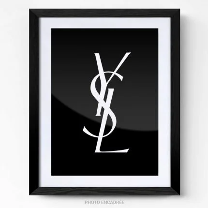 Tableau design logo Yves Saint Laurent cadre photo