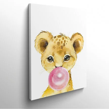 tableau-frame-photo-cadre-lion-bebe-dessin