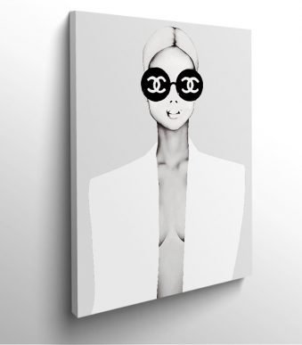 tableau-frame-photo-cadre-lunette-chanel-femme