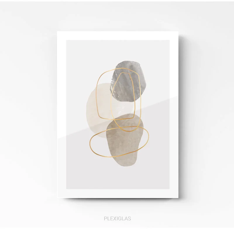 Tableau Design Line Art Aquarelle sur plexi