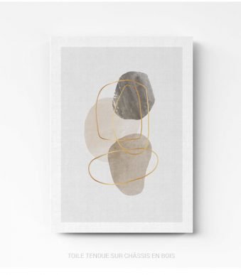 Tableau Design Line Art Aquarelle sur toile