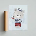 Tableau chambre enfant ourson affiche poster