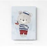 Tableau chambre enfant ourson sur toile