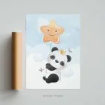 Tableau chambre enfant Panda affiche poster