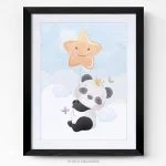 Tableau chambre enfant Panda cadre photo