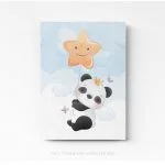 Tableau chambre enfant Panda sur toile