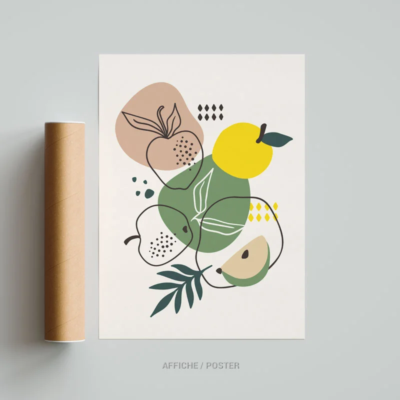 Tableau déco pour cuisine pomme Affiche poster