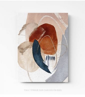 Tableau design art aquarelle sur toile