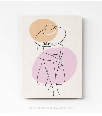 Tableau design line art women sur toile
