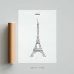 Tableau Tour Eiffel affiche poster