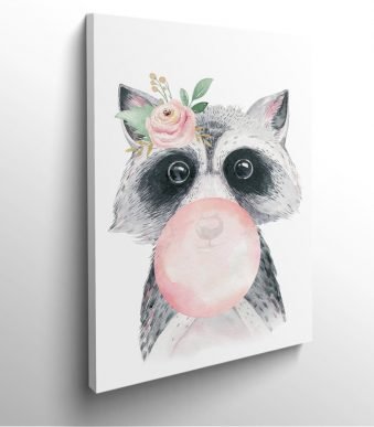 tableau-frame-photo-cadre-bébé-Raton-laveur-enfant-dessin