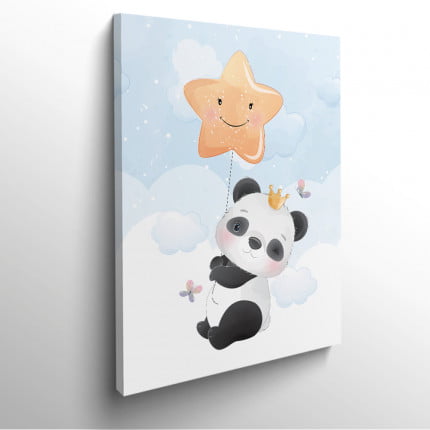 tableau-frame-photo-cadre-bébé-panda-enfant-etoile-dessin