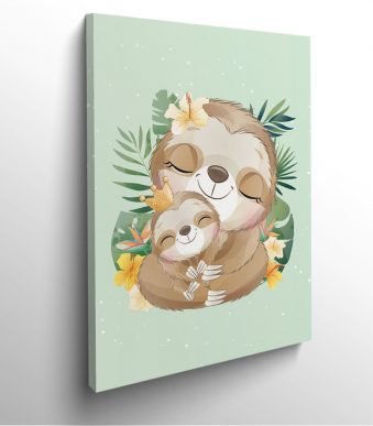 tableau-frame-photo-cadre-bébé-paresseux-enfant-etoile-dessin