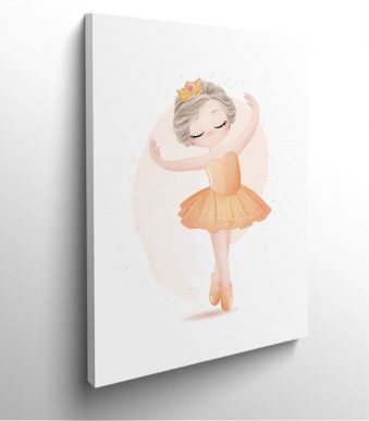 tableau-frame-photo-cadre-fille-danseuse-etoile-enfant-dessin