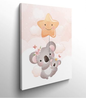 tableau-frame-photo-cadre-koala-bebe-dessin-etoile