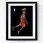 Tableau Michael Jordan NBA cadre