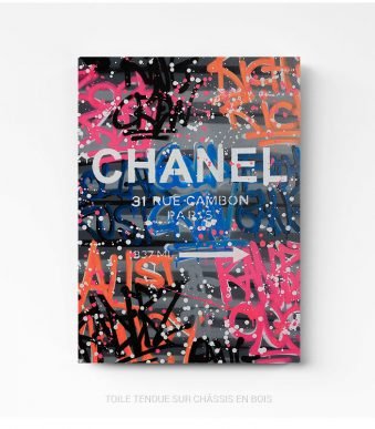 Tableau photo Chanel graffitis art toile