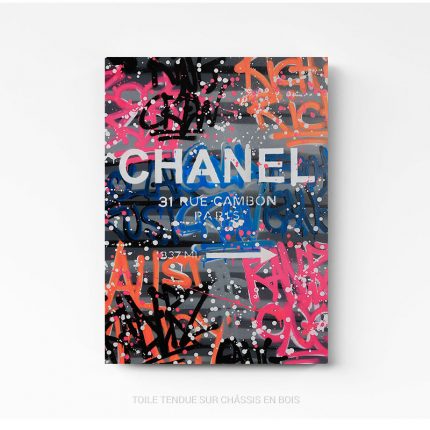 Tableau photo Chanel graffitis art toile