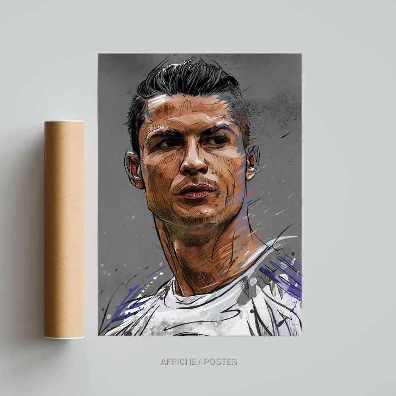 Tableau photo Cristiano Ronaldo foot affiche