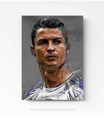 Tableau photo Cristiano Ronaldo foot toile