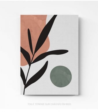 Tableau design line art nature toile