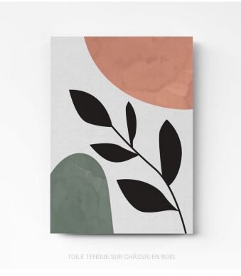 Tableau design line art nature toile