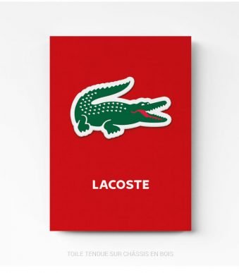Tableau Lacoste rouge toile