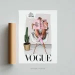 Tableau de marque vogue affiche