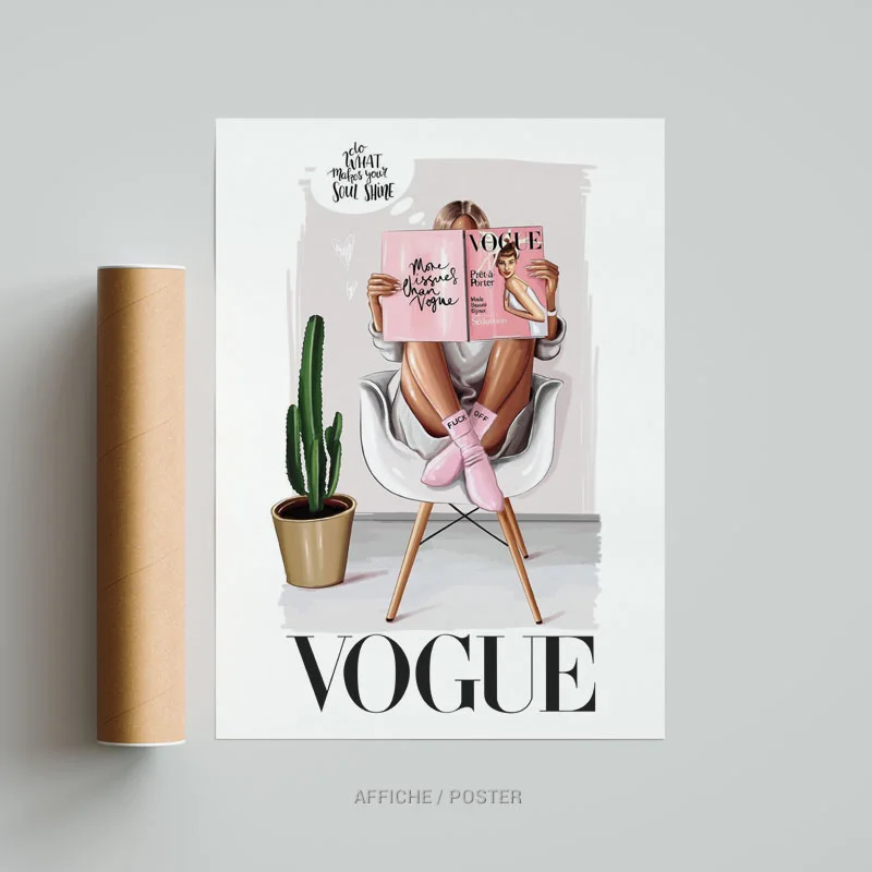 Tableau de marque vogue affiche