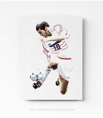 Tableau Zinédine Zidane Zizou foot toile