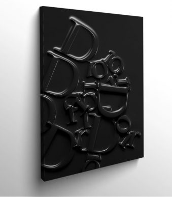 tableau-frame-photo-cadre-dior-noir-relief