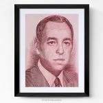 Portrait de Hassan II, Roi du Maroc