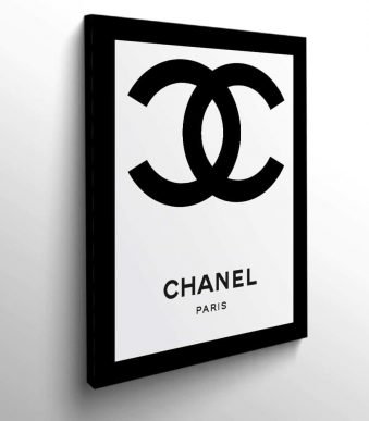 decoration murale Chanel logo Affiche poster tableau cadre photo