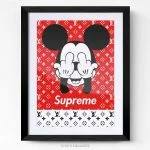 mickey supreme Lv Louis Vuitton decoration murale Affiche poster tableau cadre photo
