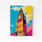 Big Ben London Londres Pop Art photo art home deco décoration murale cadre photo Affiche Poster portrait