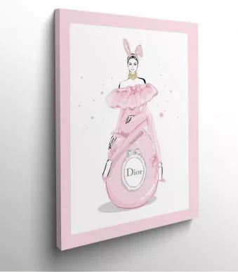 Tableau dior rose marques de luxe home decor decoration murale cadre photo affiche poster