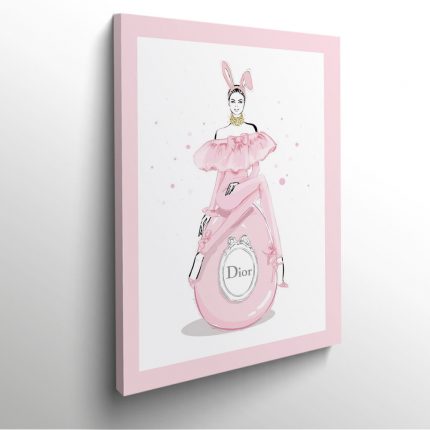 Tableau dior rose marques de luxe home decor decoration murale cadre photo affiche poster