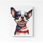 portrait chien Chihuahua chiwawa dog USA amiricain tableau photo home deco decoration murale cadre photo affiche poster