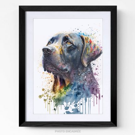 portrait chien Labrador retriever dog tableau photo home deco decoration murale cadre photo affiche poster