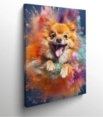 portrait chien spitz nain dog tableau photo home deco decoration murale cadre photo affiche poster