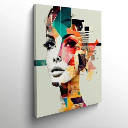 femme art abstrait Woman abstract collage photo art home deco décoration murale cadre photo Affiche Poster portrait