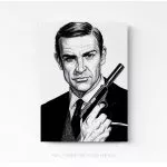 james bond 007 Sean Connery dessin photo art home deco décoration murale cadre photo Affiche Poster portrait