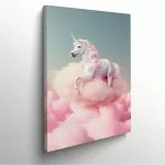 Tableau deco licorne rose unicorn pink photo art home deco décoration murale cadre photo Affiche Poster
