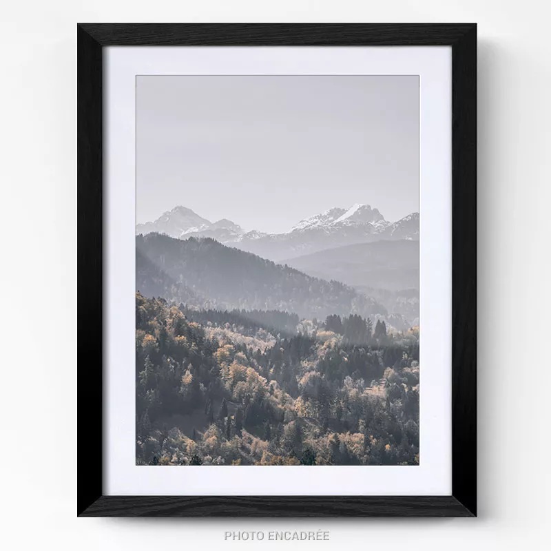 montagnes foret nature mountain forest tableau photo home deco decoration murale cadre photo affiche poster
