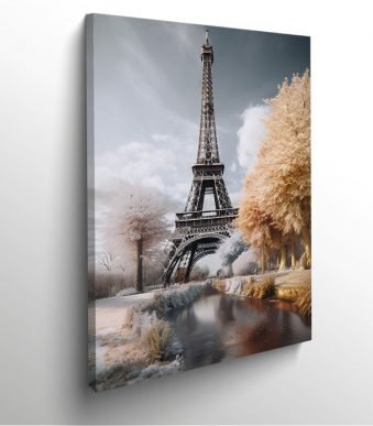La tour Eiffel Tower France winter hiver photo art home déco décoration murale cadre photo Affiche Poster portrait