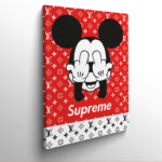 Tableau Mickey Louis Vuitton - fusion pop culture et monogramme LV damier